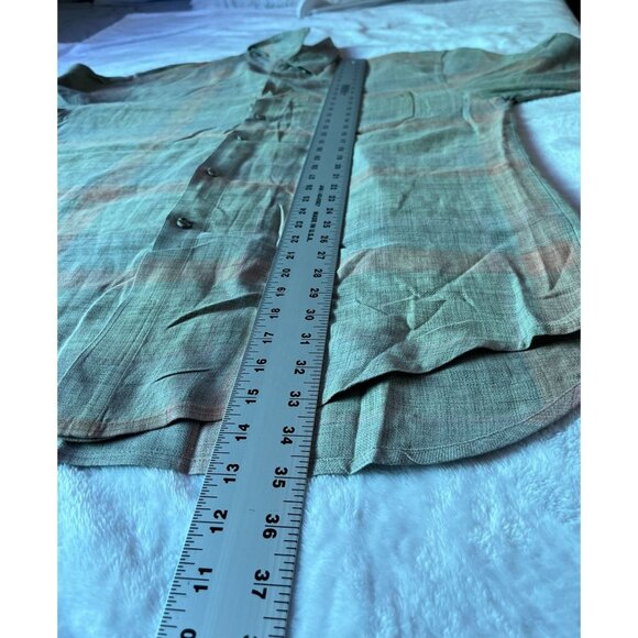 Territory Ahead Mens Button-Down Long Sleeve Plaid Shirt Cotton Green Casual - Picture 6 of 8